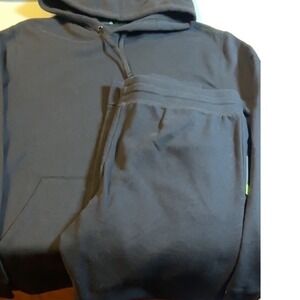 Tek Gear Ultrasoft Fleece Hoodie Sweatpants set black Size L Hooded Pullover NWT